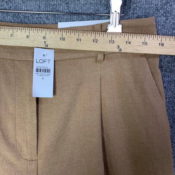 NEW LOFT The Peyton Trouser Women's Size 6 Wide Leg Pants Pleated - Picture 3 of 11